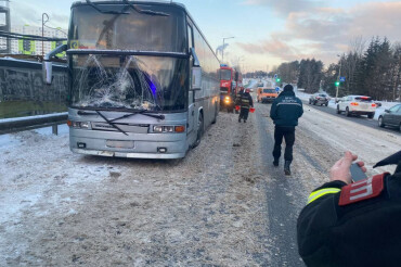 На автодороге "Колодищи-Заславль" автобус сбил пешехода