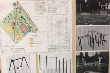 По улице Живописная в Колодищах жители планируют построить спортивную и детскую площадку. Схема проекта