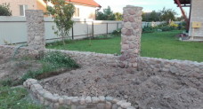 Заборы, колонны, клумбы, скульптуры, беседки,арки,…