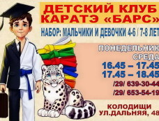 Клуб Барс: шотокан каратэ-до в Колодищах