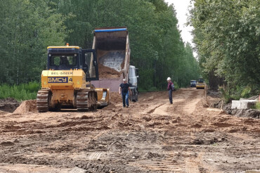 Фотофакт: из "Зеленой гавани" в Колодищи начали строить дорогу