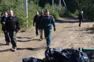 Более сорока 160-литровых пакетов мусора собраны в лесу на одном из субботников  