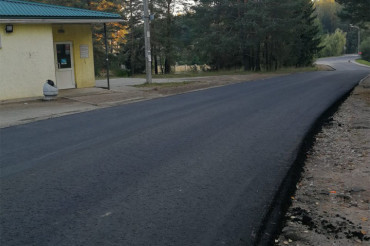 В Колодищах заасфальтировали участок улицы Геофизика, также идут работы по ул. Глебковка