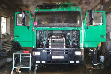 Два пожара за выходные в Колодищах: горела баня и грузовик МАЗ