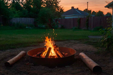 Жителям напоминают о правилах разведения костров на земельных участках и придомовой территории