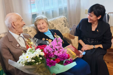 В Колодищах поздравили Ветерана войны с 99-летием
