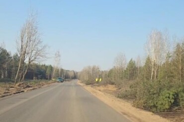 Начаты работы на объекте строительства дороги от МКАД к Зеленому бору. Видео