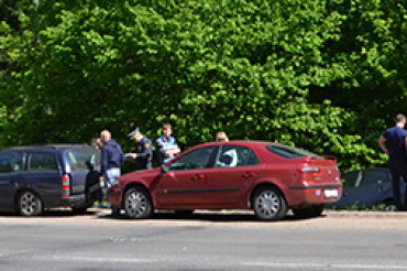 ДТП с участием 4 автомобилей на выезде из Колодищ со стороны Военного городка 