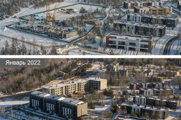 Сколько домов построили в "Зеленой гавани" за 2021 год. Фото с высоты