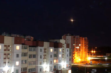 В Колодищах сняли на видео шаровую молнию