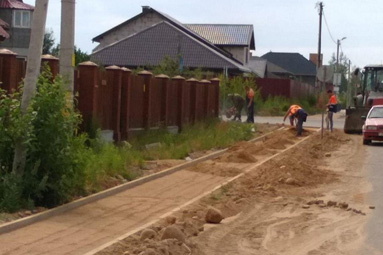 На Полигоне возобновились работы по обустройству пешеходных дорожек