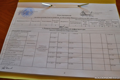 Утвержден план мероприятий по комплексному благоустройству аг. Колодищи