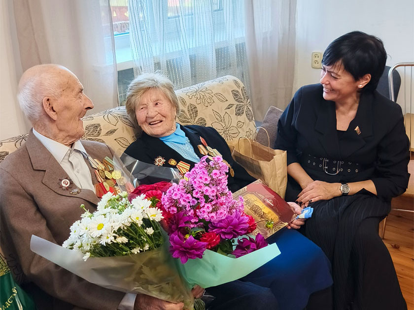 В Колодищах поздравили Ветерана войны с 99-летием