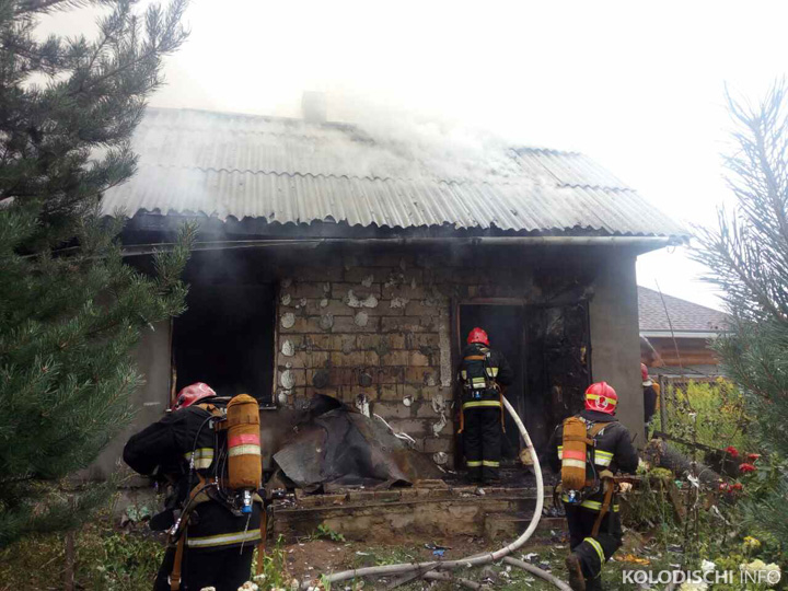 МЧС ликвидировал возгорание хозпостройки в жилой застройке Колодищи-2