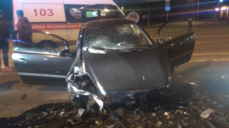Серьезная авария случилась на проспекте Независимости в районе Уручье