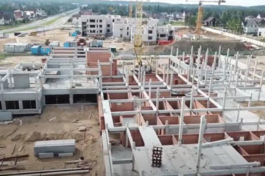 Стройка школы в Колодищах существенно замедлилась в связи с ограничением финансирования 